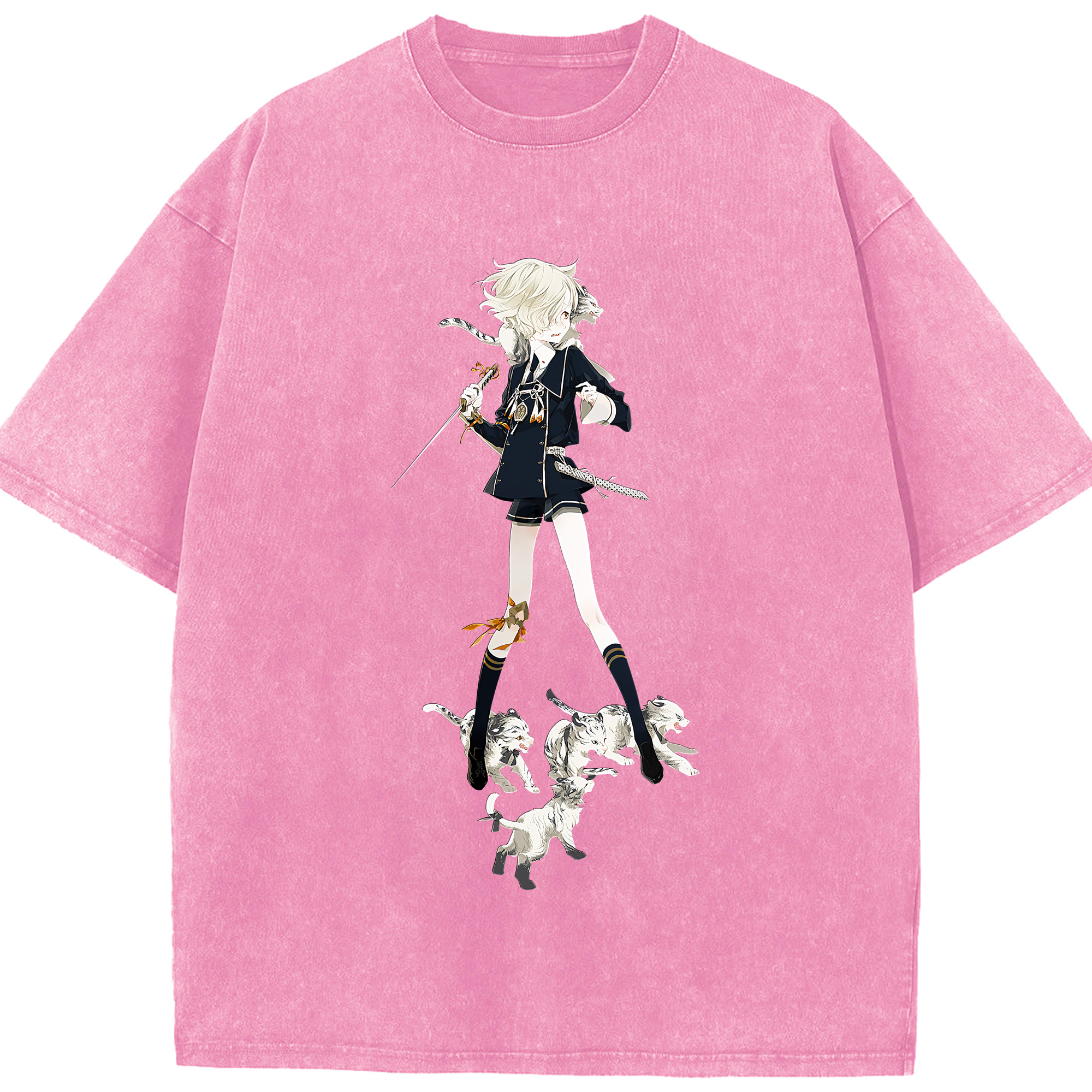 （画像用） 刀剣乱舞 Touken Ranbu 綿100% ヴィンテージ風 半袖Tシャツ（フロントプリント）
